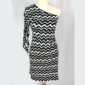 Sexy INC Black/White One Shoulder Dress (Large)